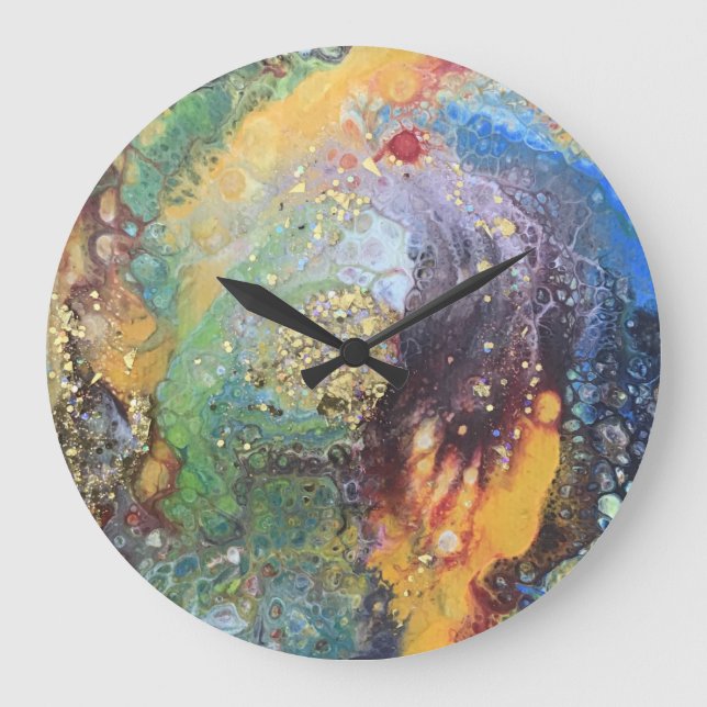 Reloj Redondo Grande Funky clock . Original art work . (Anverso)