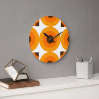 Funky Summer Naranja Brown Círculos Patrón de arte
