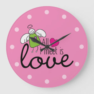 Reloj Redondo Grande Funny Angel - All I Meet Is Love 1