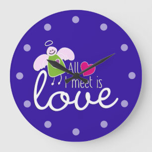 Reloj Redondo Grande Funny Angel - All I Meet Is Love 2