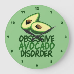 Reloj Redondo Grande Funny Avocado Lover Kitchen