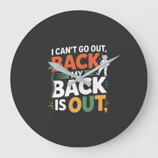 Reloj Redondo Grande Funny Back Pain Chiropractic Quote