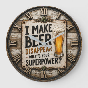 Reloj Redondo Grande Funny Beer