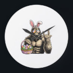 Reloj Redondo Grande Funny Bigfoot Easter Egg Rock Sasquatch Easter Day<br><div class="desc">Funny Bigfoot Easter Egg Rock Sasquatch Easter Day T-Shirt</div>