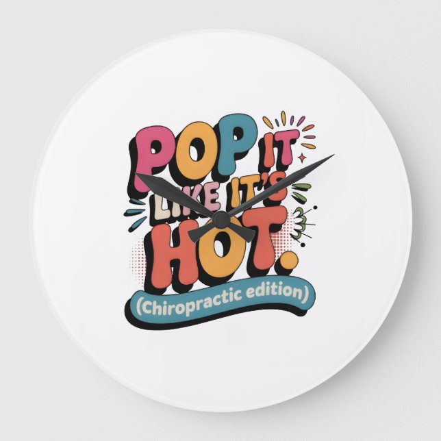 Reloj Redondo Grande Funny Chiropractic Quote for Spine Health Lovers (Anverso)