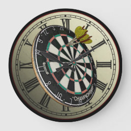 Reloj Redondo Grande Funny Dartboard Design Wall Clock