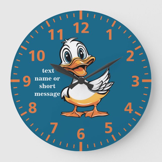 Reloj Redondo Grande Funny duck Wall Clock (Anverso)
