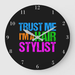Reloj Redondo Grande Funny Hair Stylist