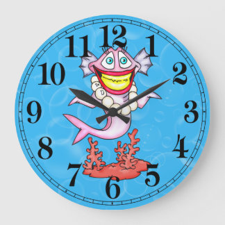 Reloj Redondo Grande Funny Moda Diva Fish Wall Clock