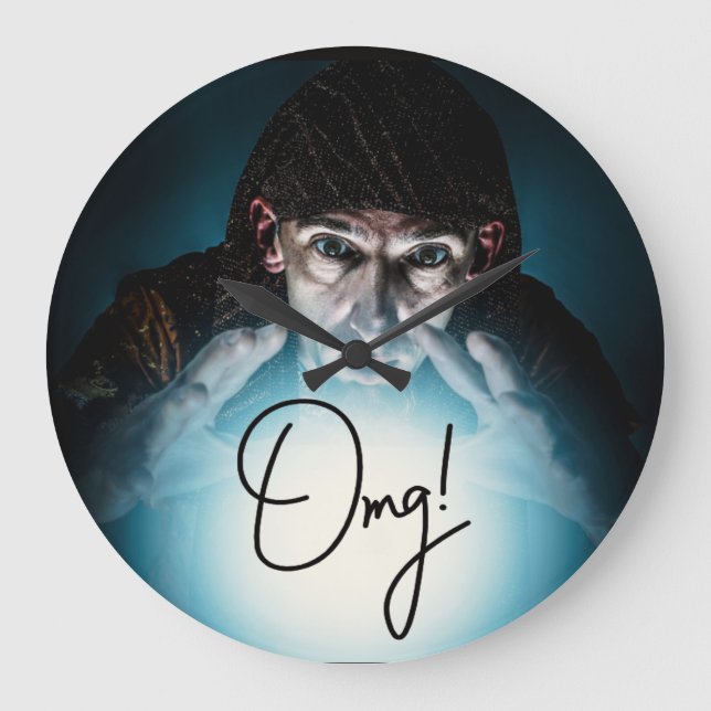 Reloj Redondo Grande Funny OMG Wall Clock (Anverso)