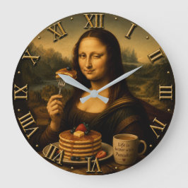 Reloj Redondo Grande Funny Pancake Mona Lisa