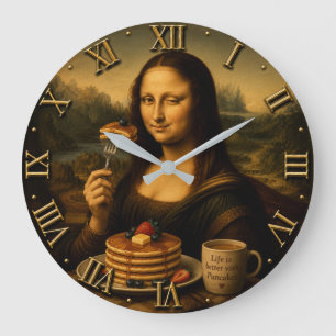 Reloj Redondo Grande Funny Pancake Mona Lisa