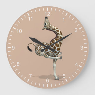 Reloj Redondo Grande Funny Sporty Giraffe