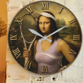 Reloj Redondo Grande Funny Tennis Mona Lisa