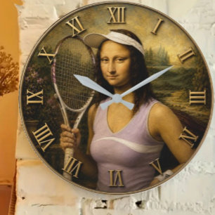 Reloj Redondo Grande Funny Tennis Mona Lisa 