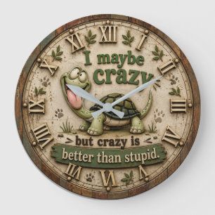 Reloj Redondo Grande Funny Turtle