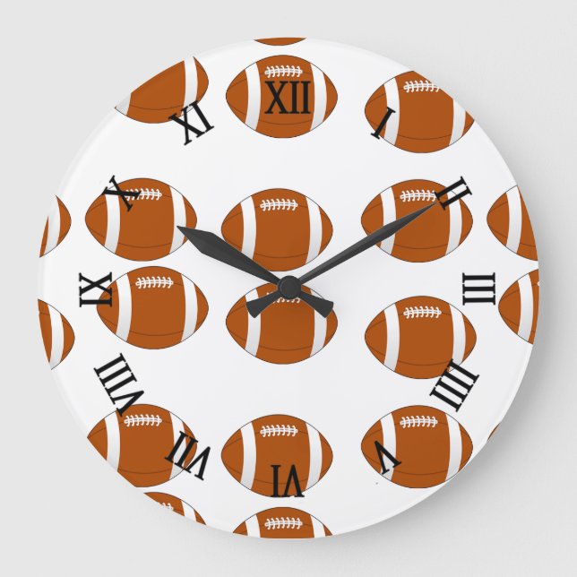 Reloj Redondo Grande fútbol americano (Anverso)