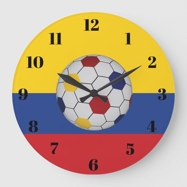 Reloj Redondo Grande Fútbol Colombiano (Anverso)