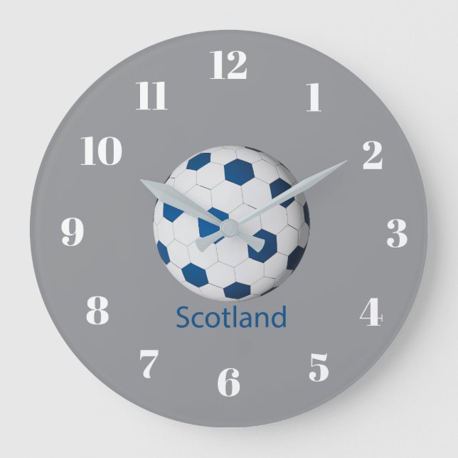 Reloj Redondo Grande Fútbol Escocia (Anverso)