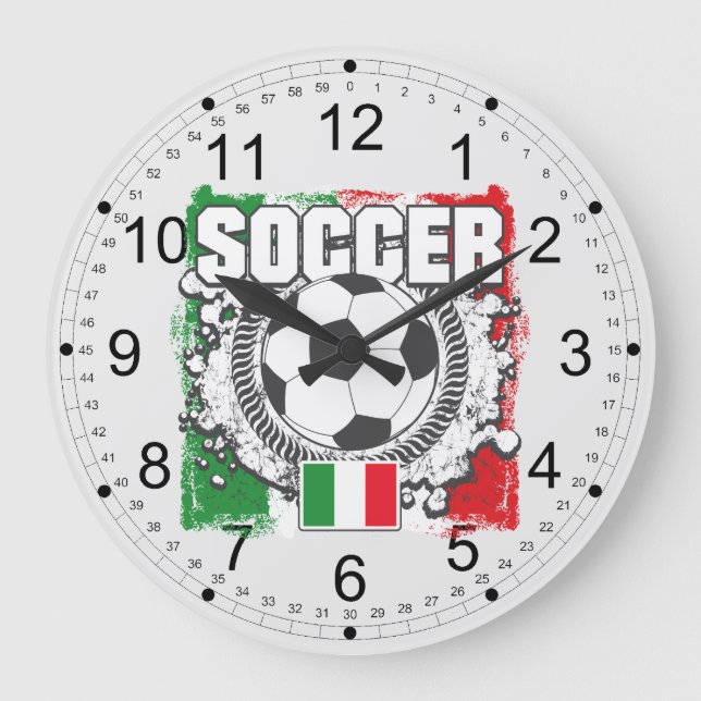 Reloj Redondo Grande Fútbol Italia (Anverso)