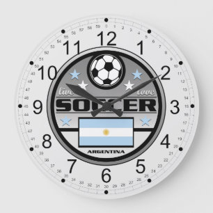 Reloj Redondo Grande Fútbol vivo la Argentina del amor