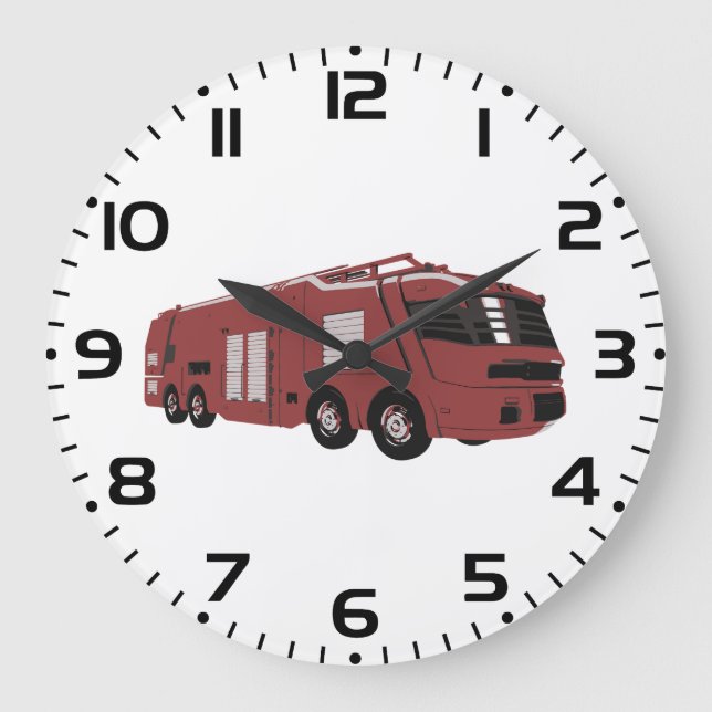 Reloj Redondo Grande Futuristic Red Sci-Fi Command Vehicle (Anverso)