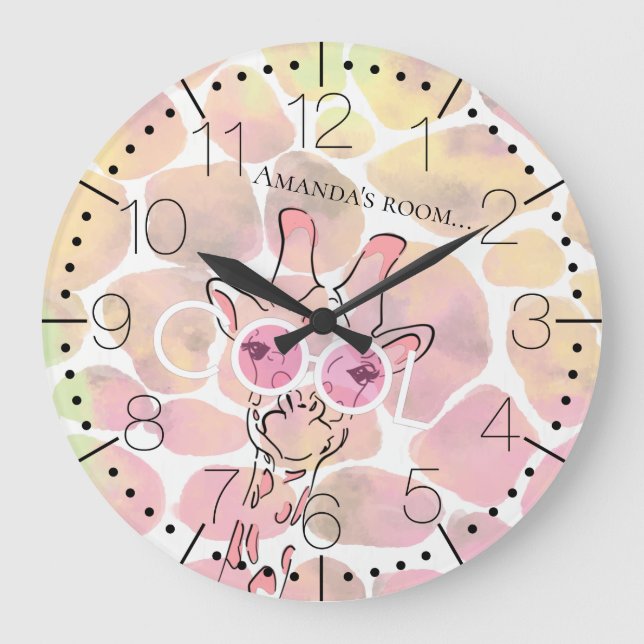 Reloj Redondo Grande Gafas de Guay Giraffe (Anverso)