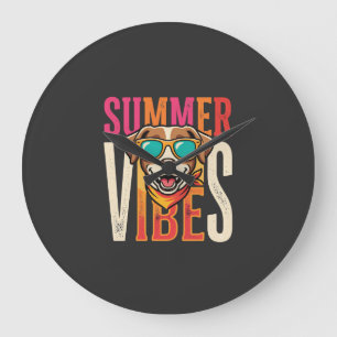 Reloj Redondo Grande Gafas de sol para perros Summer Vibes