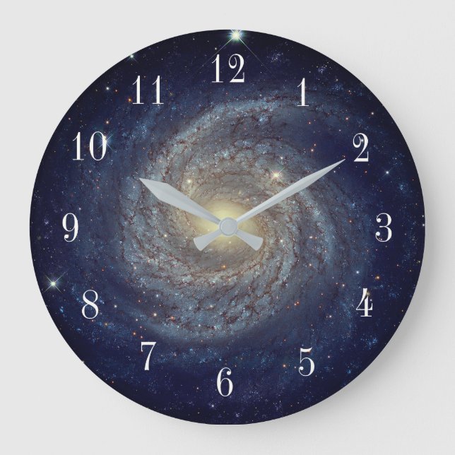 Reloj Redondo Grande Galaxia del espacio ultraterrestre (Anverso)
