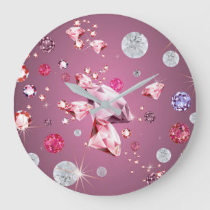 Reloj Redondo Grande Galaxia Diamante 9