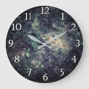 Reloj Redondo Grande Galaxia sombría Roca espacial Frío Espacio Dormito