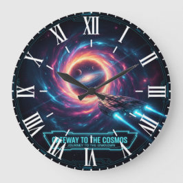 Reloj Redondo Grande Galaxy Space Wall Clock Sci-Fi Decor