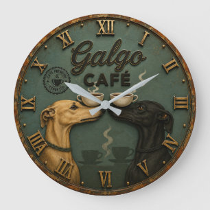 Reloj Redondo Grande Galgo Café Greyhound Coffee Lovers