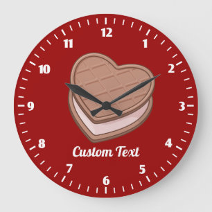 Reloj Redondo Grande Galleta Corazón Reloj Grande