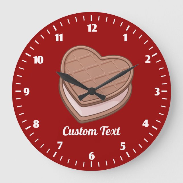 Reloj Redondo Grande Galleta Corazón Reloj Grande (Anverso)