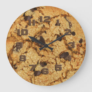 Reloj Redondo Grande Galleta de microprocesador de chocolate