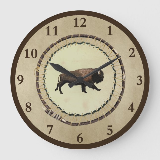 Reloj Redondo Grande Galloping Bison (Anverso)