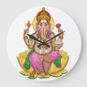 Reloj Redondo Grande Ganesha Clock