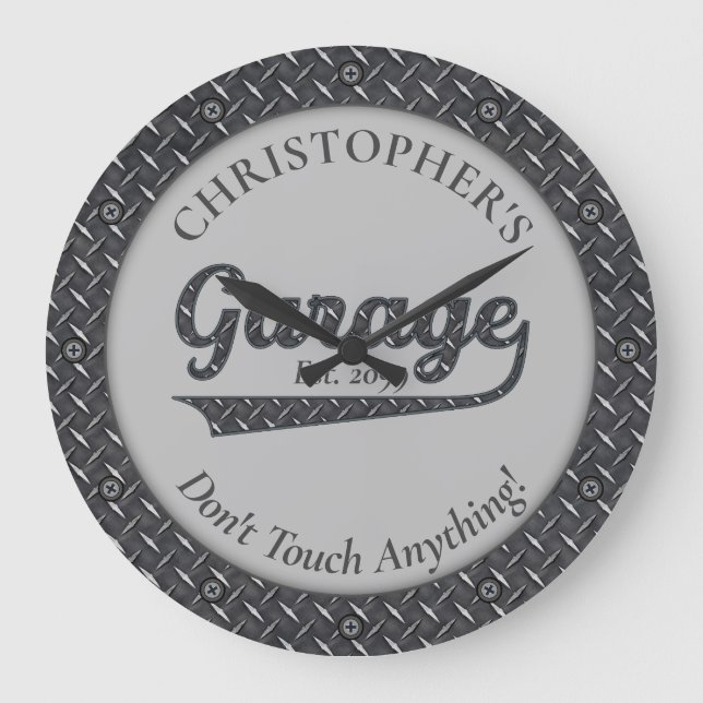 Reloj Redondo Grande Garage no toca nada grande (Anverso)