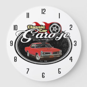 Reloj Redondo Grande Garaje clásico GTO del coche