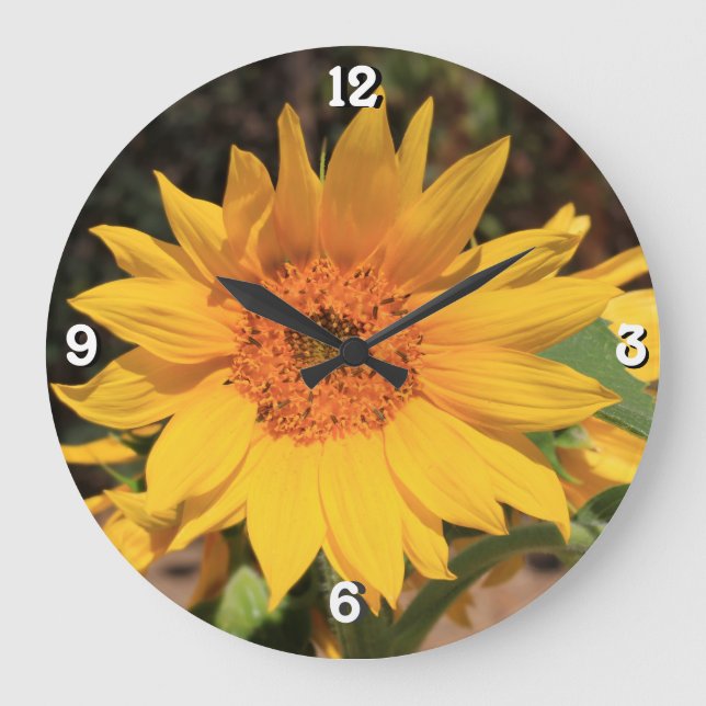 Reloj Redondo Grande Garden Sunflower wall clock (Anverso)