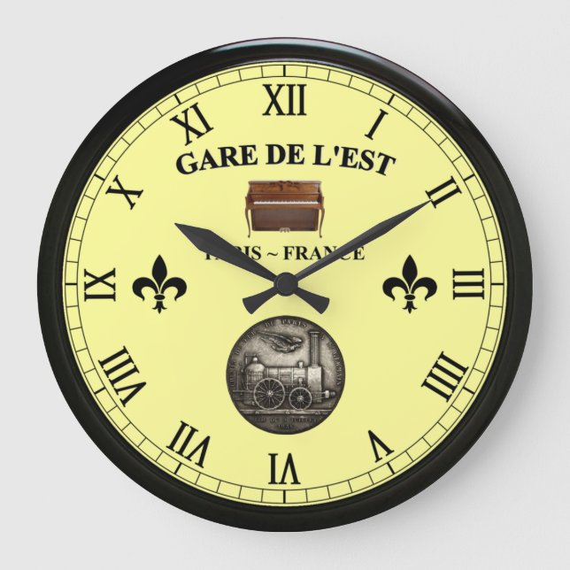Reloj Redondo Grande Gare de L’Est ~ París Francia ~ Piano erguido ~ (Anverso)