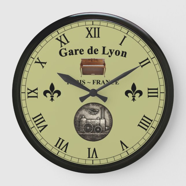 Reloj Redondo Grande Gare de Lyon ~ París Francia ~ Piano recto ~  (Anverso)