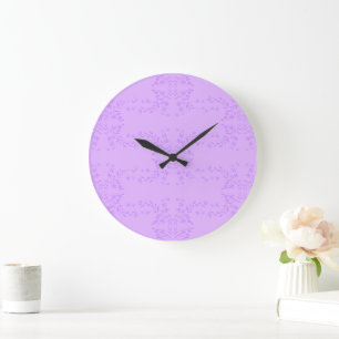 Reloj Redondo Grande Garlands Lilac