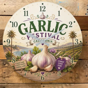 Reloj Redondo Grande Garlic Festival California Farm Market Culinary
