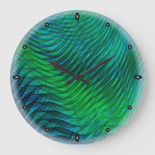 Reloj Redondo Grande Gasa verde (Anverso)