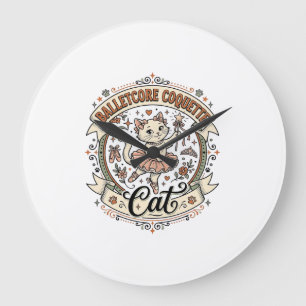 Reloj Redondo Grande Gata Coqueta Balletcore Gata Coqueta Balletcore Vi