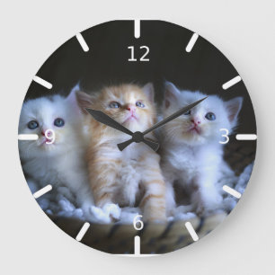 Reloj Redondo Grande Gatito