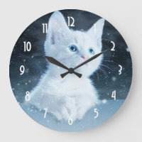 Gatito blanco lindo con ojos azules de Bonito