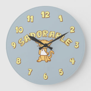 Reloj Redondo Grande Gatito de Sadorable